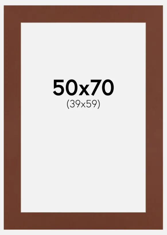 Passepartout Root Beer (Vit kärna) 50x70 cm (39x59)