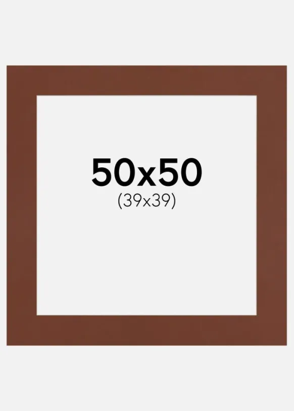 Passepartout Root Beer (Vit kärna) 50x50 cm (39x39)