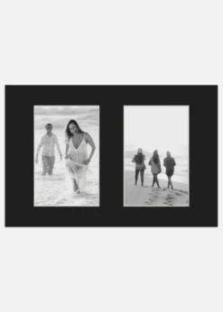 Passepartout Svart Collage 2 Bilder 20x30 cm (9x14)
