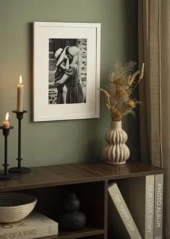Passepartout Svart Standard (Vit kärna) 24x24 inches (17,6x19,6)