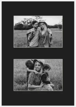 Passepartout Svart 21x29,7 cm - Collage 2 Bilder (9x14 cm)