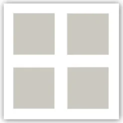 Passepartout Vit 30x30 cm - Collage 4 Bilder (11x11 cm) (30x30 cm)
