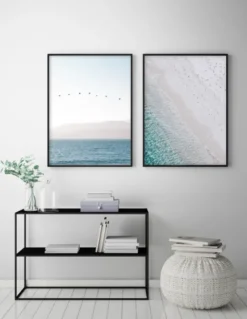 Pastel Blue Sea Poster (21x29.7 cm (A4))