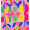Pastel Neon Pattern Canvastavla (30x40 cm)