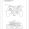 Patent Print - Game Controller III - White Canvastavla (30x40 cm)
