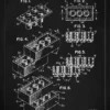 Patent Print - Lego Block I - Black Poster (21x29.7 cm (A4))
