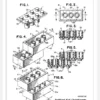 Patent Print - Lego Block I - White Canvastavla (30x40 cm)