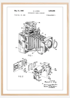 Patent Print - Photographic Camera - White Poster (21x29.7 cm (A4))