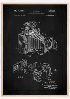 Patent Print - Photographic Camera - Black Poster (21x29.7 cm (A4))