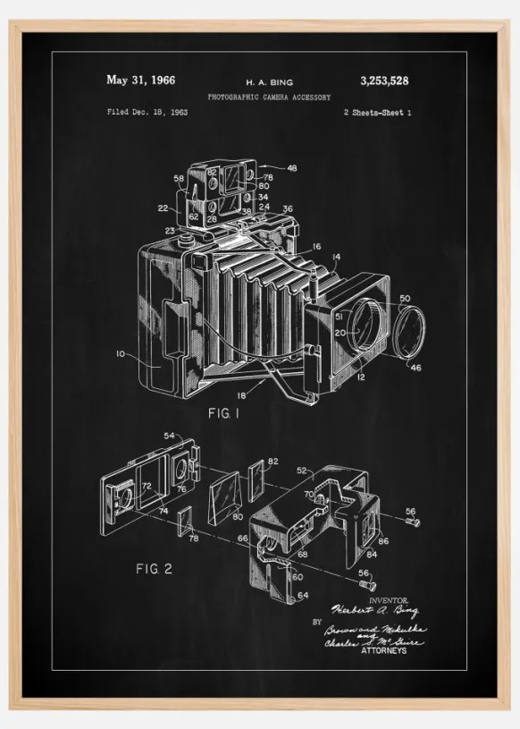 Patent Print - Photographic Camera - Black Poster (21x29.7 cm (A4))