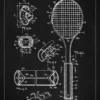 Patent Print - Tennis Racket - Black Poster (21x29.7 cm (A4))