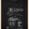 Patent Print - Tremolo Device - Black Poster (21x29.7 cm (A4))