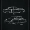 Patentritning - Cadillac I - Svart Poster (21x29.7 cm (A4))