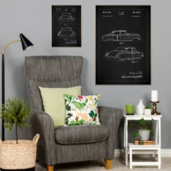 Patentritning - Cadillac I - Svart Poster (21x29.7 cm (A4))