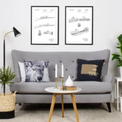 Patentritning - Gevär II Poster (21x29.7 cm (A4))