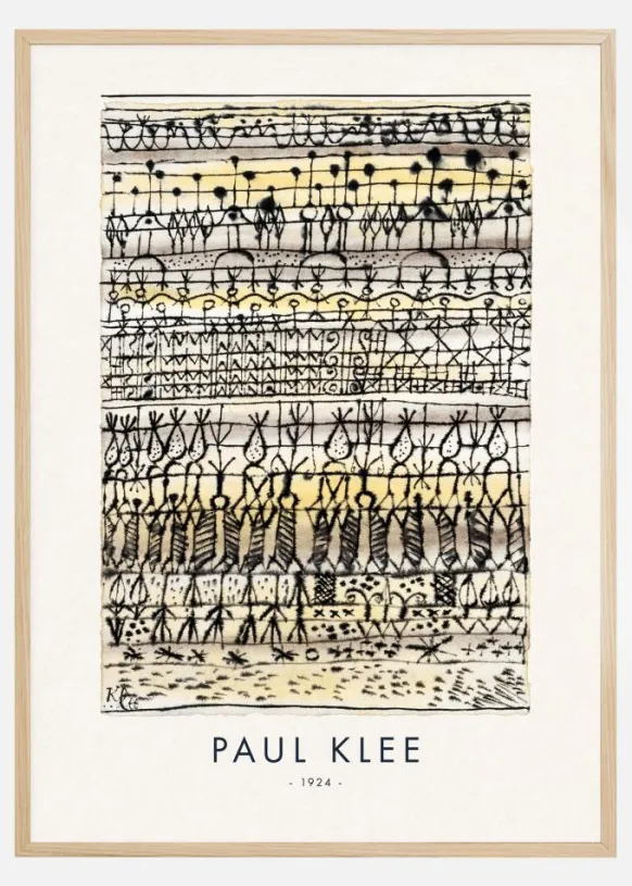 Paul Klee - Cooling in a hot zone garden 1924 Poster (21x29.7 cm (A4))