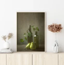 Pears And Bottles Poster (21x29.7 cm (A4))