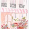 Pink Flower Shop Canvastavla (30x40 cm)