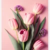 Pink Tulips Canvastavla (30x40 cm)