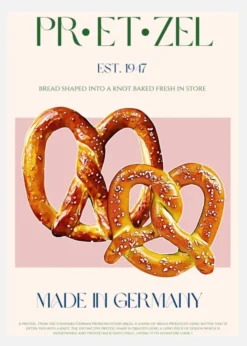 Pretzel Print Canvastavla (30x40 cm)