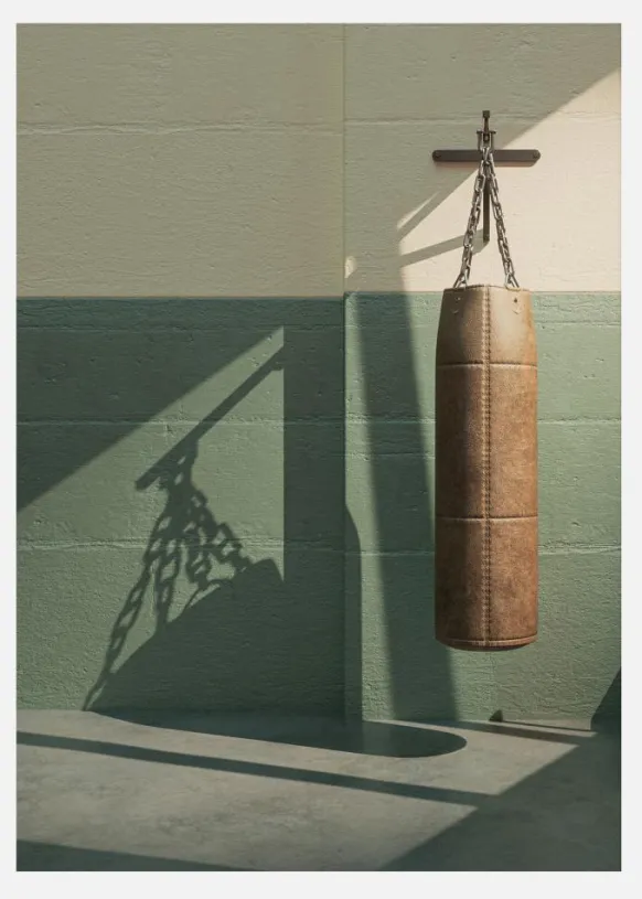 Punching Bag Canvastavla (30x40 cm)