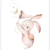 Rabbit Catches The Moon Canvastavla (30x40 cm)