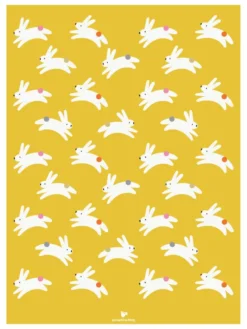 Rabbit - yellow Poster (30x40 cm)