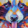Raccoon Painting II Poster (21x29.7 cm (A4))