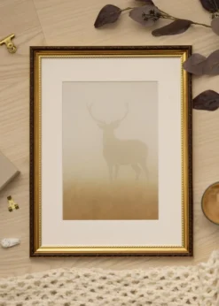 Ram Abisko Guld 50x70 cm - Passepartout Vit 40x60 cm