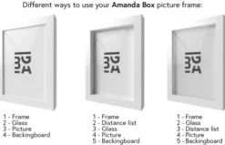 Ram Amanda Box Glas Vit 21x30 cm