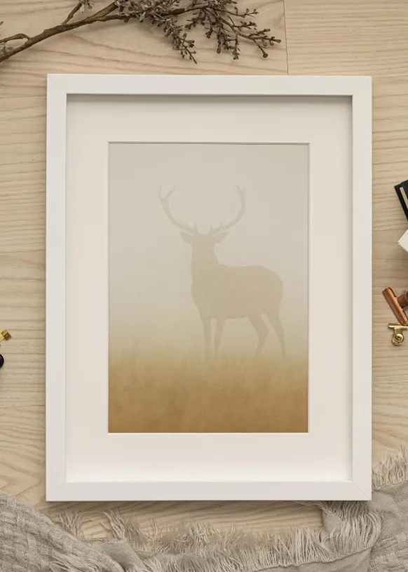 Ram Amanda Box Glas Vit 60x80 cm