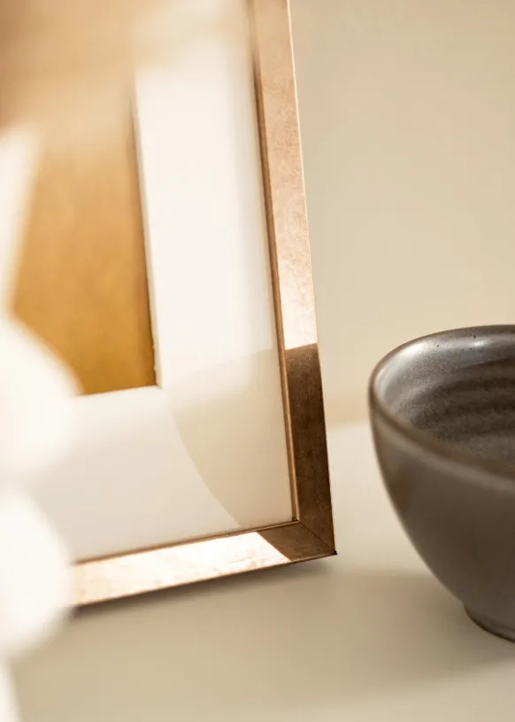 Ram Ares Mässing 24x30 cm - Passepartout Vit 7x9 inches