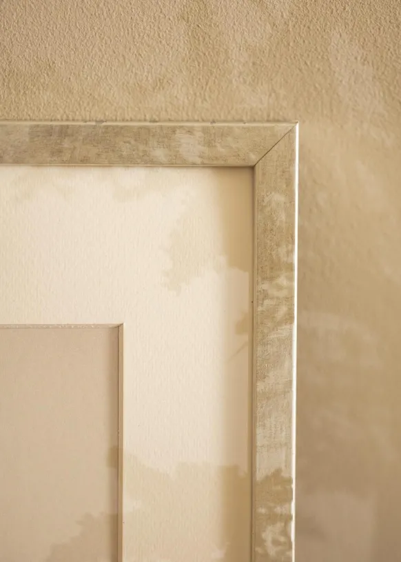 Ram Ares Silver 20x30 cm - Passepartout Vit 10x21 cm