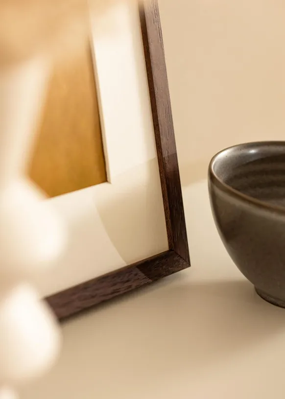 Ram Ares Teak 40x50 cm - Passepartout Vit 30x38 cm