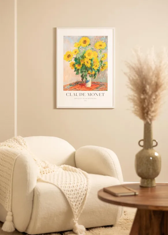 Ram Ares Vit Ek 45x60 cm - Passepartout Vit 13x18 inches