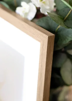 Ram BGA Classic Ek 40x50 cm - Dubbel Passepartout Vit 30x40 cm