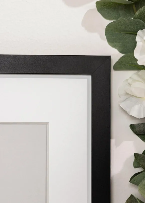 Ram BGA Classic Svart 60x80 cm - Passepartout Vit 52x72 cm