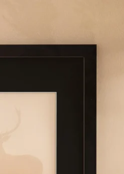 Ram Black Wood 60x60 cm - Passepartout Svart 50x50 cm