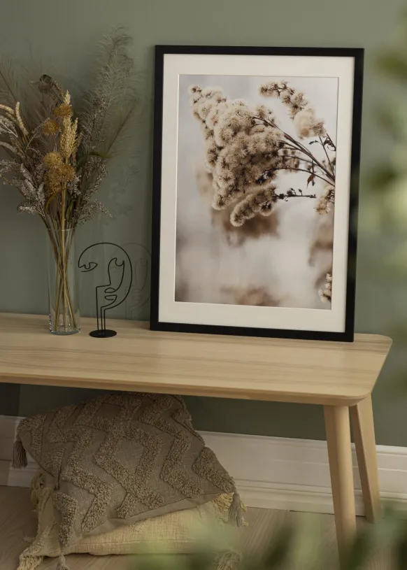 Ram Black Wood 15x20 cm - Passepartout Vit 4x6 inches