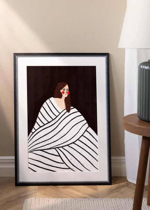 Ram Cornwall Svart 50x70 cm