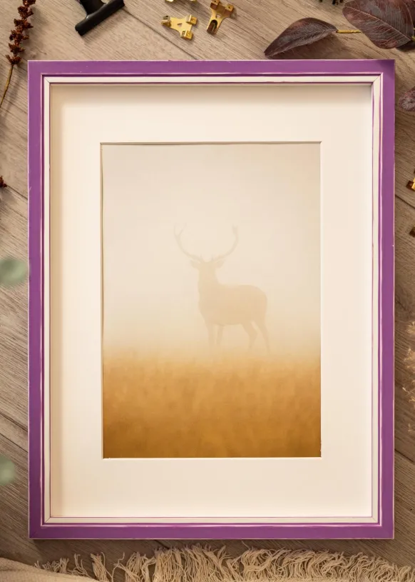 Ram Diana Lila 45x60 cm - Passepartout Vit 13x18 inches