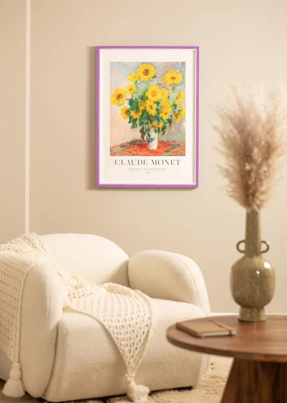 Ram Diana Lila 40x60 cm - Passepartout Vit 25x50 cm