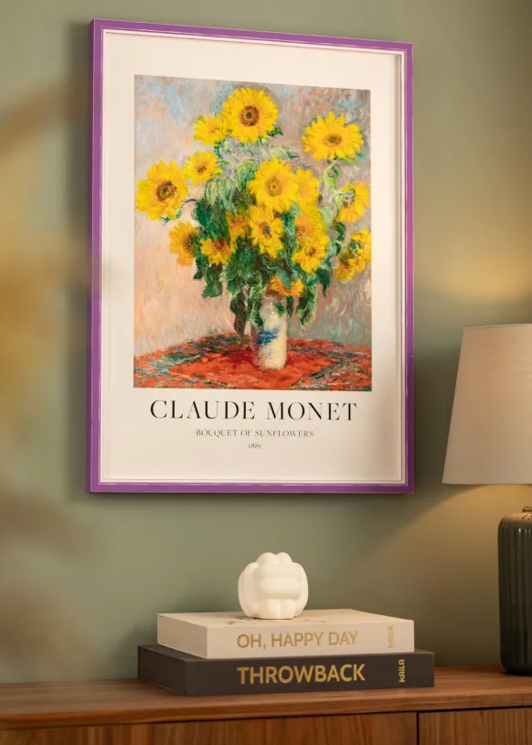 Ram Diana Lila 40x60 cm - Passepartout Vit 30x50 cm