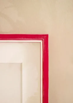 Ram Diana Röd 50x70 cm - Passepartout Vit 16x24 inches