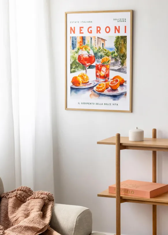 Ram Edsbyn Ek 30x42 cm - Passepartout Vit 18x30 cm