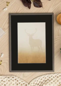 Ram Edsbyn Grafit 30x50 cm - Passepartout Svart 18x35 cm