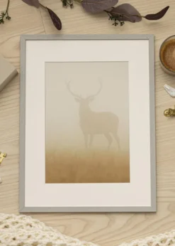 Ram Edsbyn Grey 50x60 cm - Passepartout Vit 35x45 cm