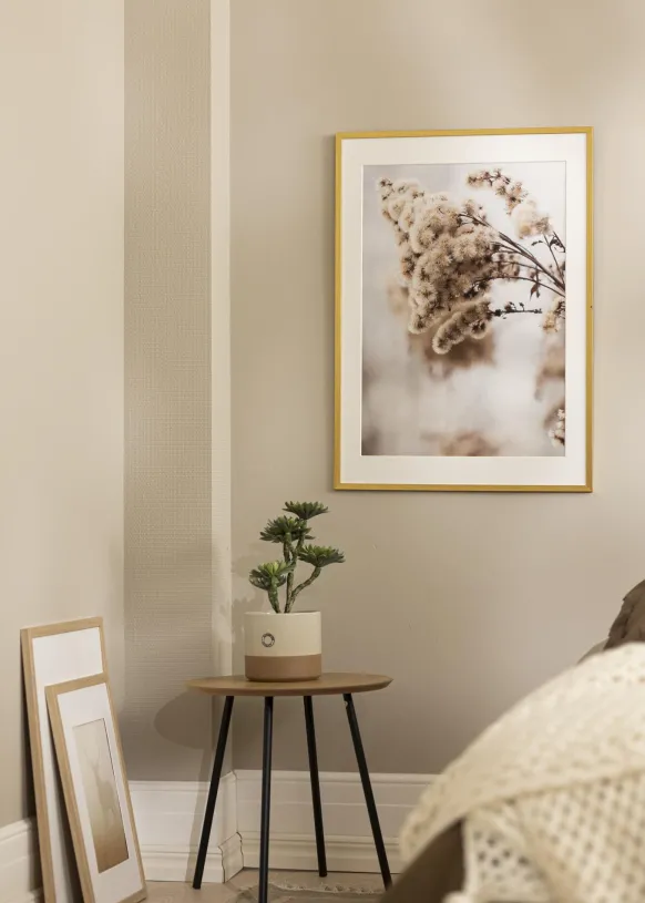 Ram Edsbyn Guld 40x40 cm - Passepartout Vit 30x30 cm