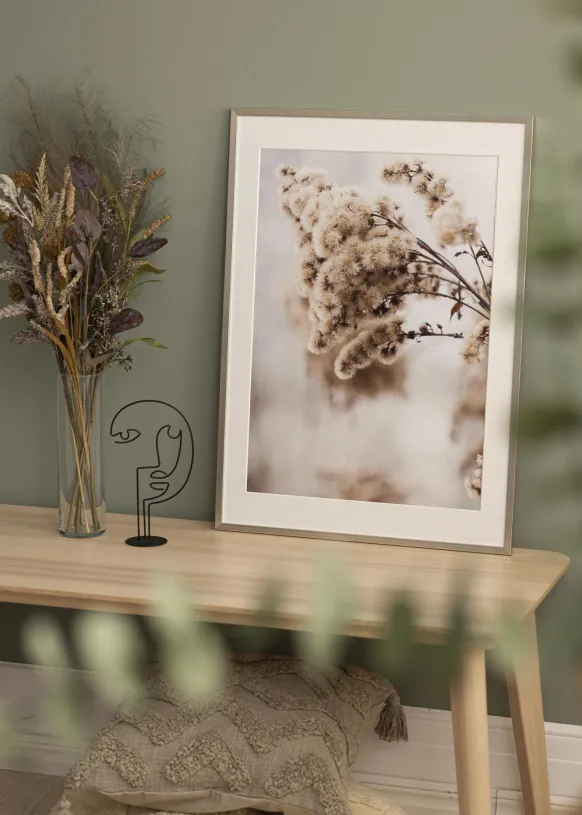 Ram Edsbyn Silver 30x40 cm - Passepartout Vit 20x28 cm