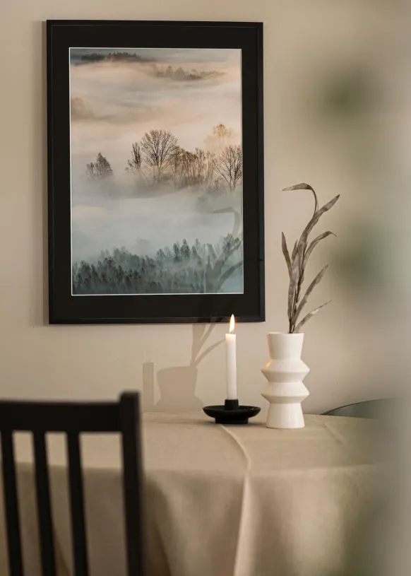 Ram Edsbyn Svart 35x45 cm - Passepartout Svart 11x14 inches (27,94x35,56 cm)